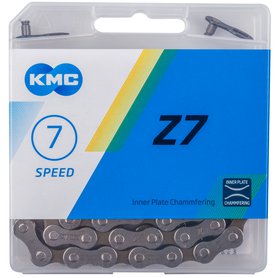 Řetěz KMC Z7 , pro 6/7 kol, šedo/hnědý , 114 článků